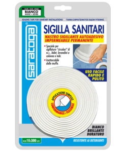 Nastro sigillante autoadesivo per sanitari.